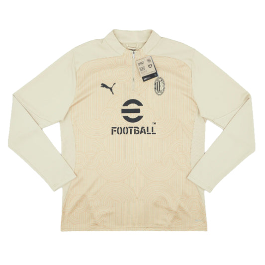 2024-2025 AC Milan Prematch 1/4 Zip Top (Putty)_1