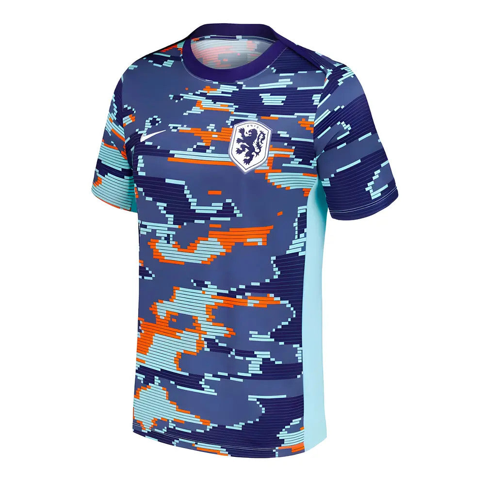 2024-2025 Netherlands Pre-Match Training Shirt (Blue) - Kids_1