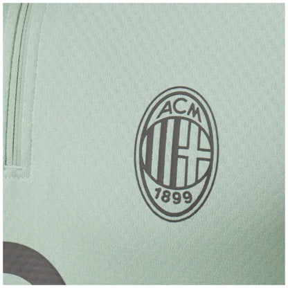 2024-2025 AC Milan Training 1/4 Zip Top (Green Fog)_1