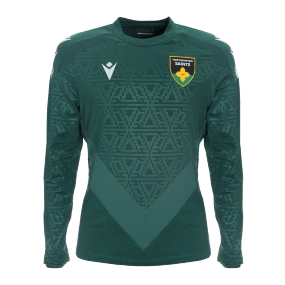 2024-2025 Northampton Saints Poly Roundneck Sweat (Green)_2