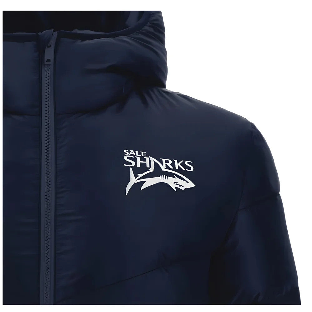 2024-2025 Sale Sharks Hooded Padded Jacket (Navy)_2