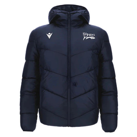 2024-2025 Sale Sharks Hooded Padded Jacket (Navy)_2