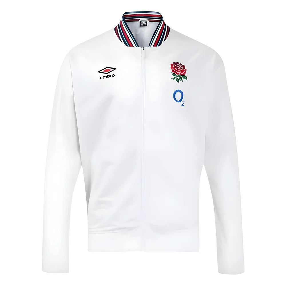 2024-2025 England Rugby Anthem Jacket O2 (White) - Kids_1