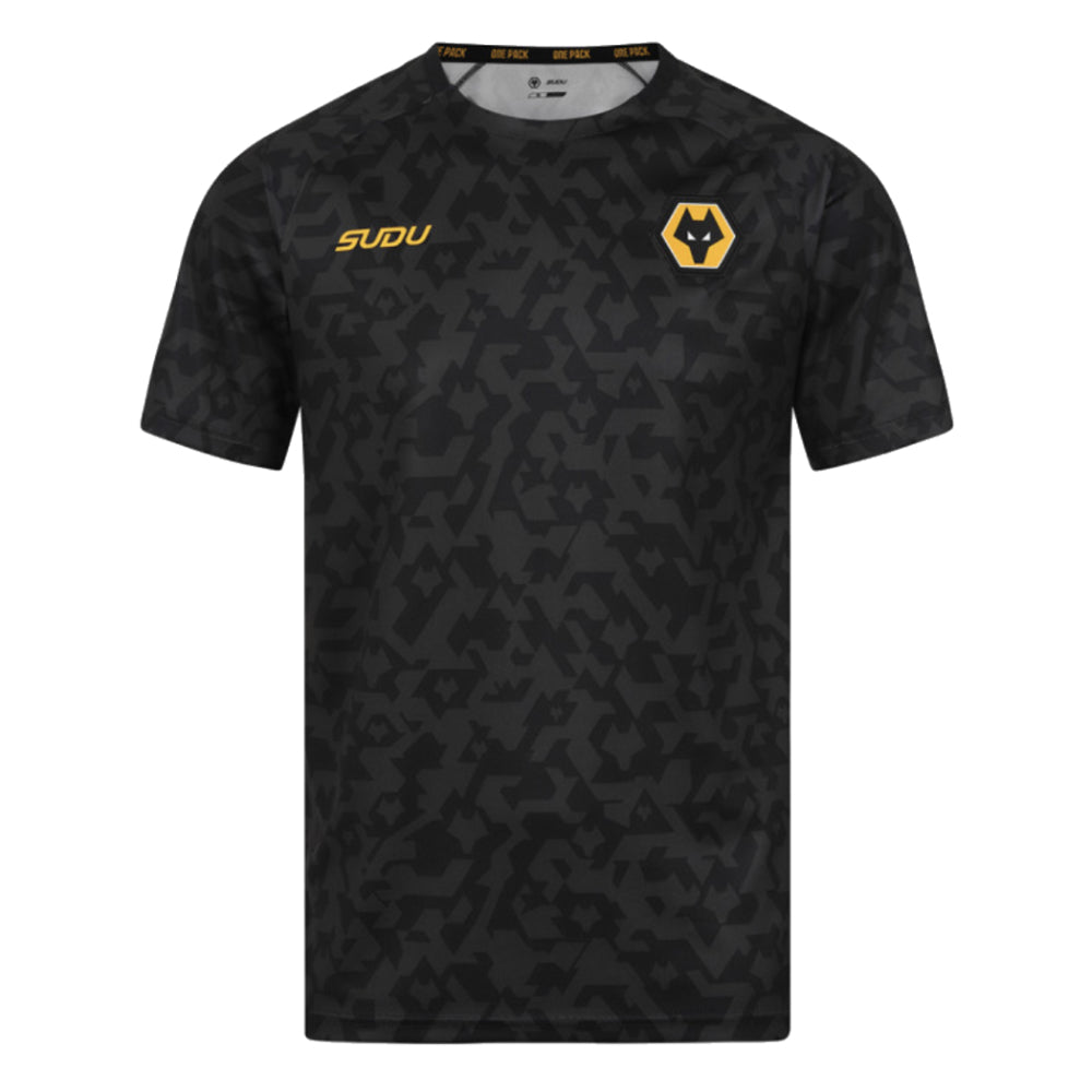 2024-2025 Wolves Pre Match Training Shirt (Black)_3
