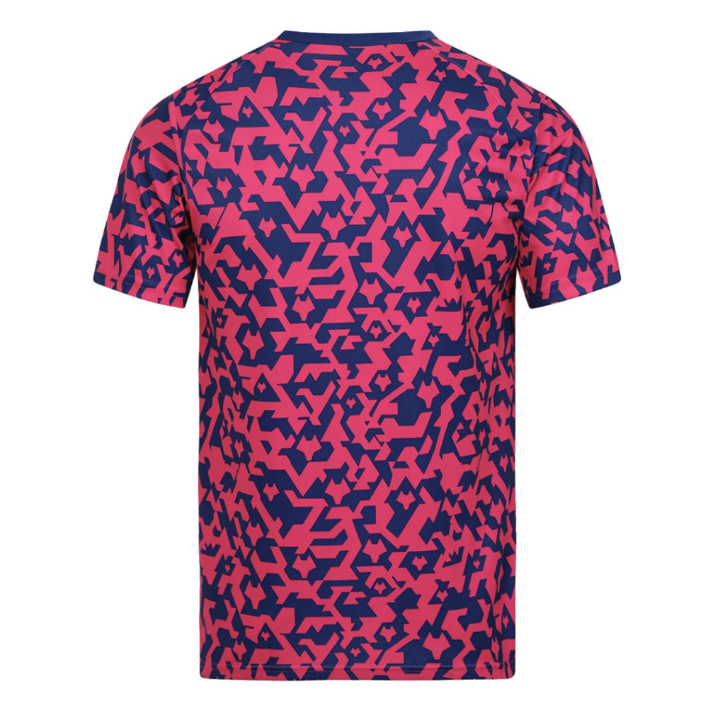 2024-2025 Wolves Pre Match T-Shirt - Blue/Pink_3