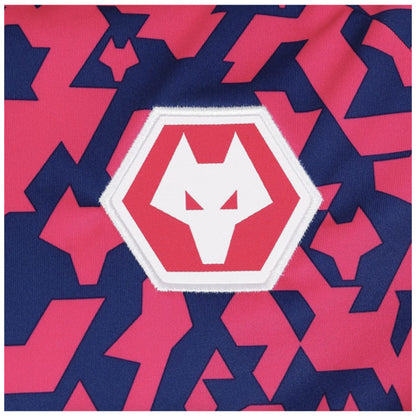 2024-2025 Wolves Pre Match T-Shirt - Blue/Pink_3