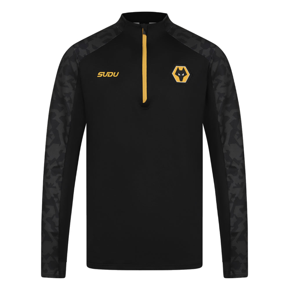 2024-2025 Wolves Pre Match 1/4 Zip Top (Black)_3