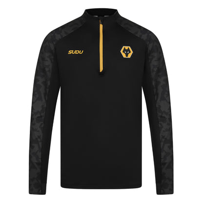 2024-2025 Wolves Pre Match 1/4 Zip Top (Black)_3