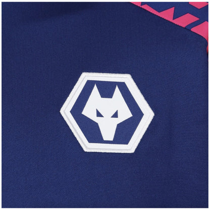 2024-2025 Wolves Pre Match 1/4 Zip Top (Blue/Pink)_3