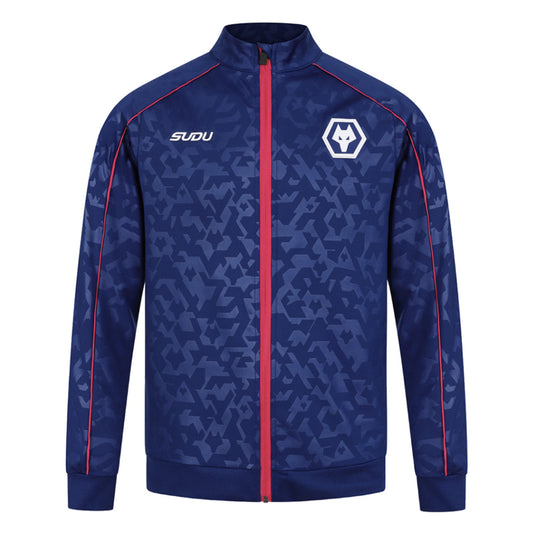 2024-2025 Wolves Pre Match Anthem Jacket - Blue_2