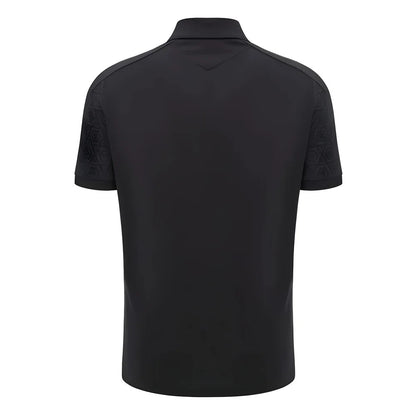 2024-2025 Wales Rugby WRU Travel Poly Polo Shirt (Black)_2