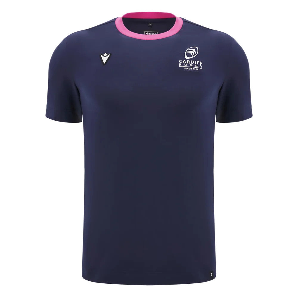 2024-2025 Cardiff Blues Rugby Ath Cotton Tee (Navy)_1