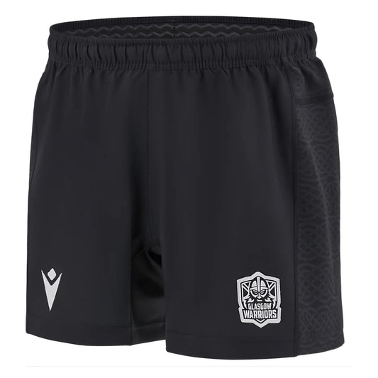 2024-2025 Glasgow Warriors Rugby Home Shorts (Black) - Kids_1