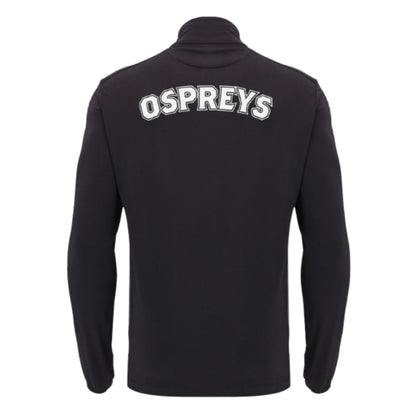 2024-2025 Ospreys Rugby Training 1/4 Zip Top (Black)_2