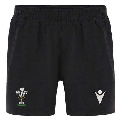 2024-2025 Wales Rugby Training Shorts (Black) - Kids_1