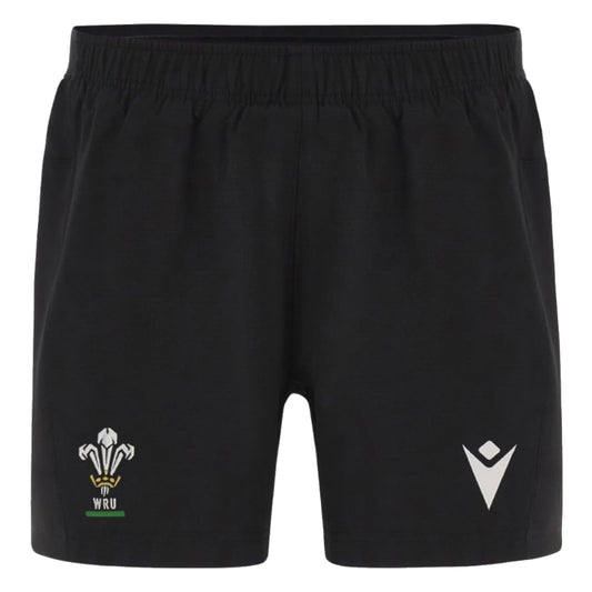 2024-2025 Wales Rugby Training Shorts (Black) - Kids_1