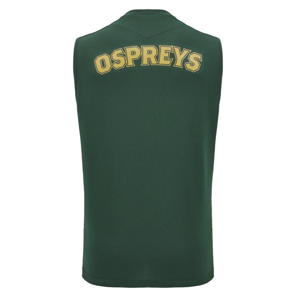 2024-2025 Ospreys Rugby Sleveeless Training Shirt (Green)_3