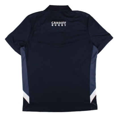 2024-2025 Cardiff Blues Rugby Travel Polo Shirt (Navy)_1