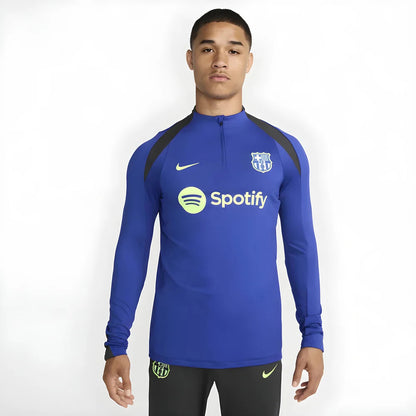 2024-2025 Barcelona Third Dri-FIT Drill Top (Blue/Lime)_2