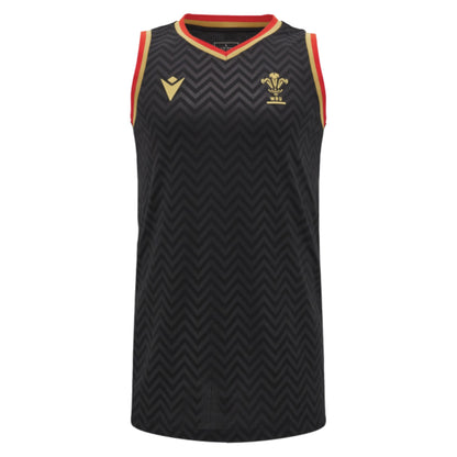 2024-2025 Wales Rugby Training Basketball Singlet (Black)_2