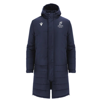 2024-2025 Cardiff Blues Rugby Long Bench Padded Jacket (Navy)_1