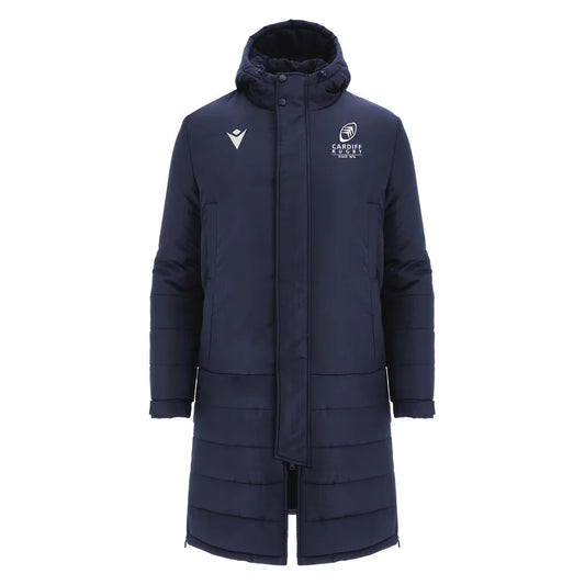 2024-2025 Cardiff Blues Rugby Long Bench Padded Jacket (Navy)_1