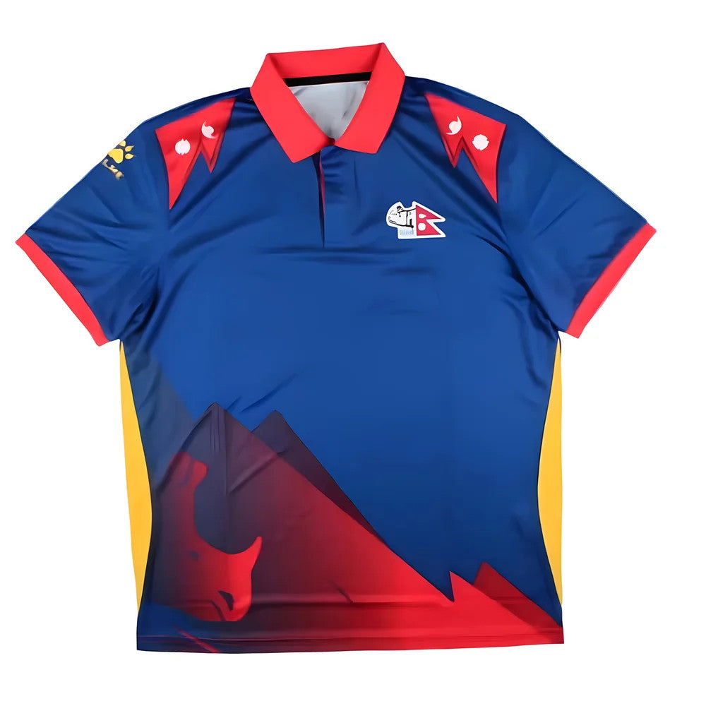 2024-2025 Nepal Cricket Polo Shirt (Blue)_1