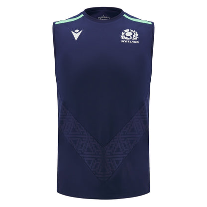 2024-2025 Scotland Rugby Training Sleeveless Shirt (Navy)_1
