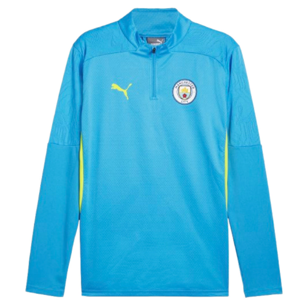 2024-2025 Man City Training 1/4 Zip Top (Magic Blue)_1