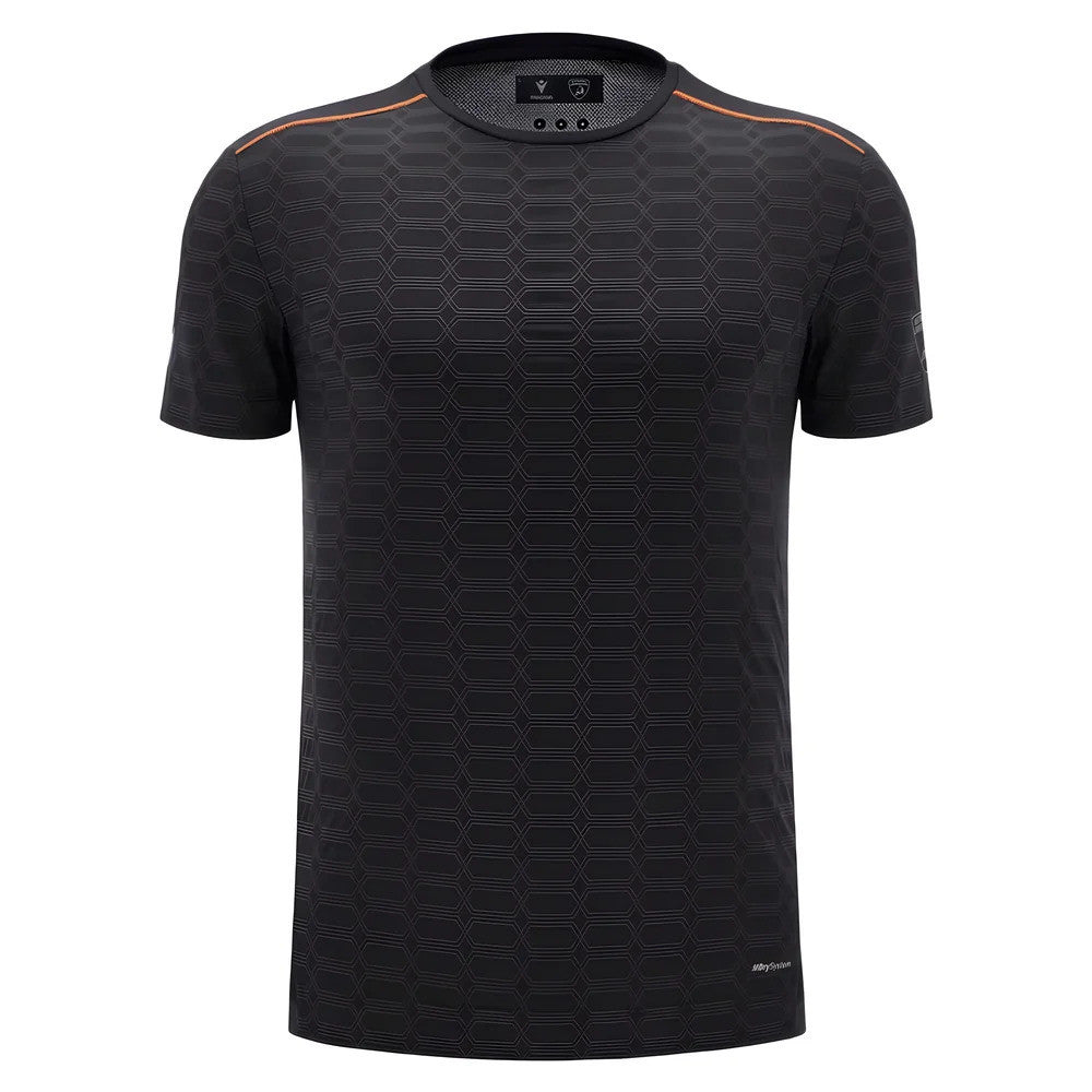 2025 Lamborghini Reflex Poly T-Shirt Black/Orange_3