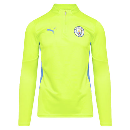 2024-2025 Man City Training 1/4 Zip Top (Yellow Glow)_1