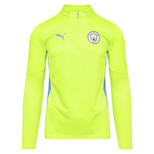 2024-2025 Man City Training 1/4 Zip Top (Yellow Glow)_1