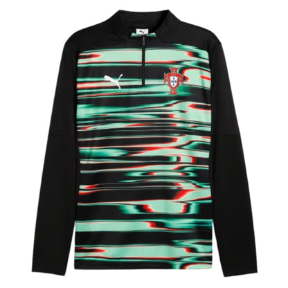2025-2026 Portugal Prematch 1/4 Zip Top (Black)_1