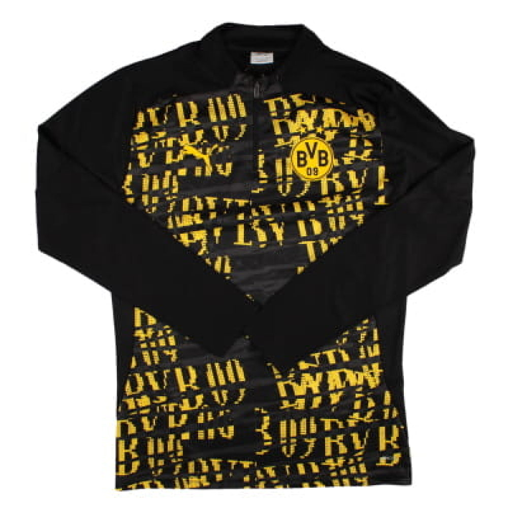 2024-2025 Borussia Dortmund Prematch 1/4 Zip Top (Black)_1