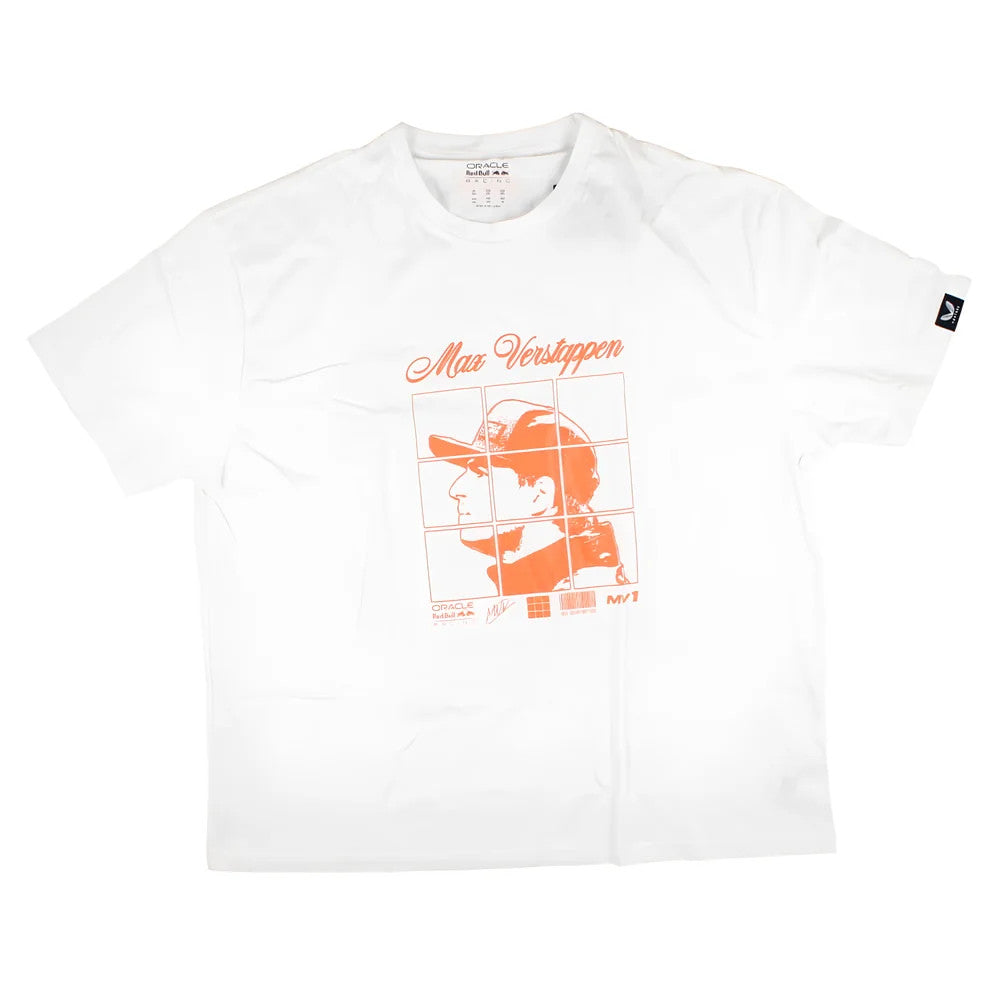 2025 Red Bull Racing Max Verstappen Puzzle T-Shirt (White)_1