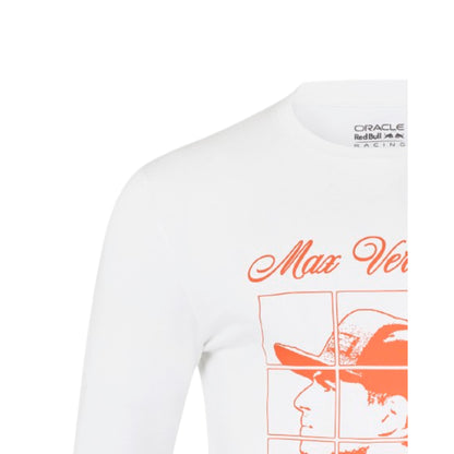 2025 Red Bull Racing Max Verstappen Puzzle L/S T-Shirt (White)_3