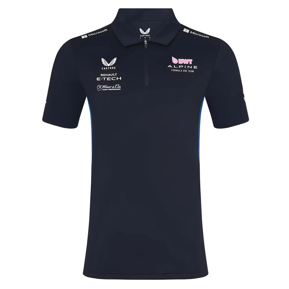 2025 Alpine F1  Mens SS Polo Shirt (Dark Sapphire)_3