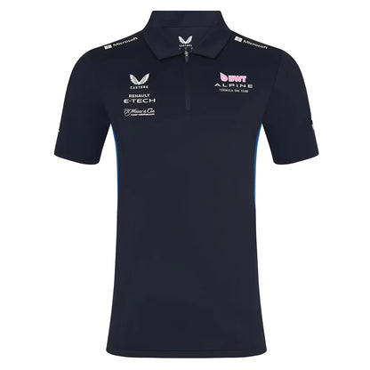 2025 Alpine F1  Mens SS Polo Shirt (Dark Sapphire)_3