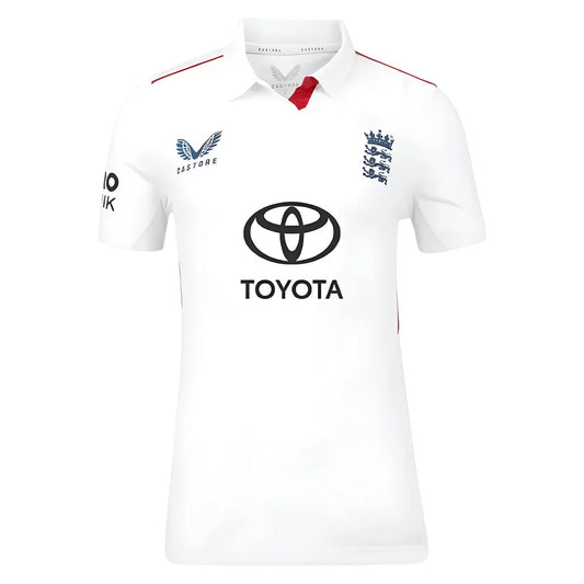 2025 England Cricket ECB Test Replica SS Shirt (White) - Womens_3