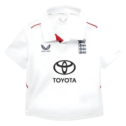 2025-2026 England Cricket ECB Test Replica SS Shirt (White) - Infant_1