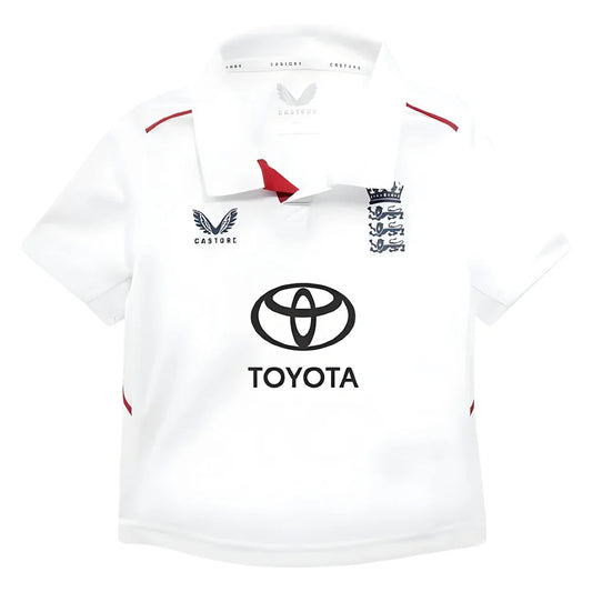 2025-2026 England Cricket ECB Test Replica SS Shirt (White) - Infant_1