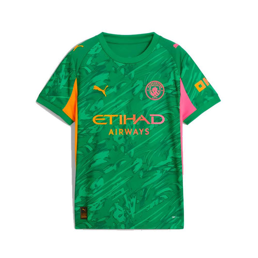 2025-2026 Man City Goalkeeper Away Shirt (Green) - Kids_1