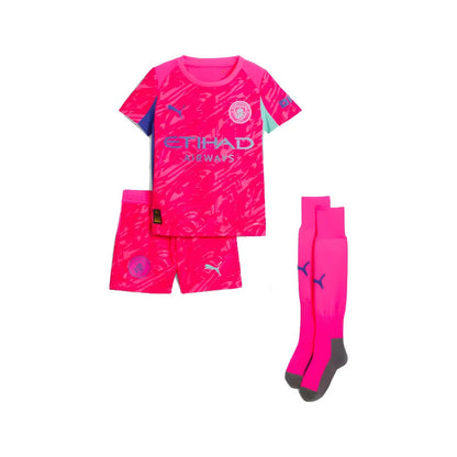 2025-2026 Man City Home Goalkeeper Mini Kit (Pink)_1