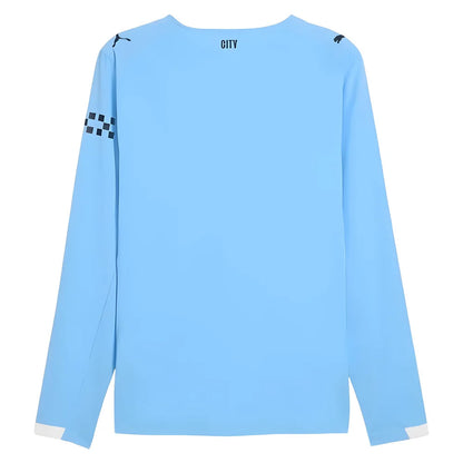 2025-2026 Man City Authentic Long Sleeve Home Shirt_1