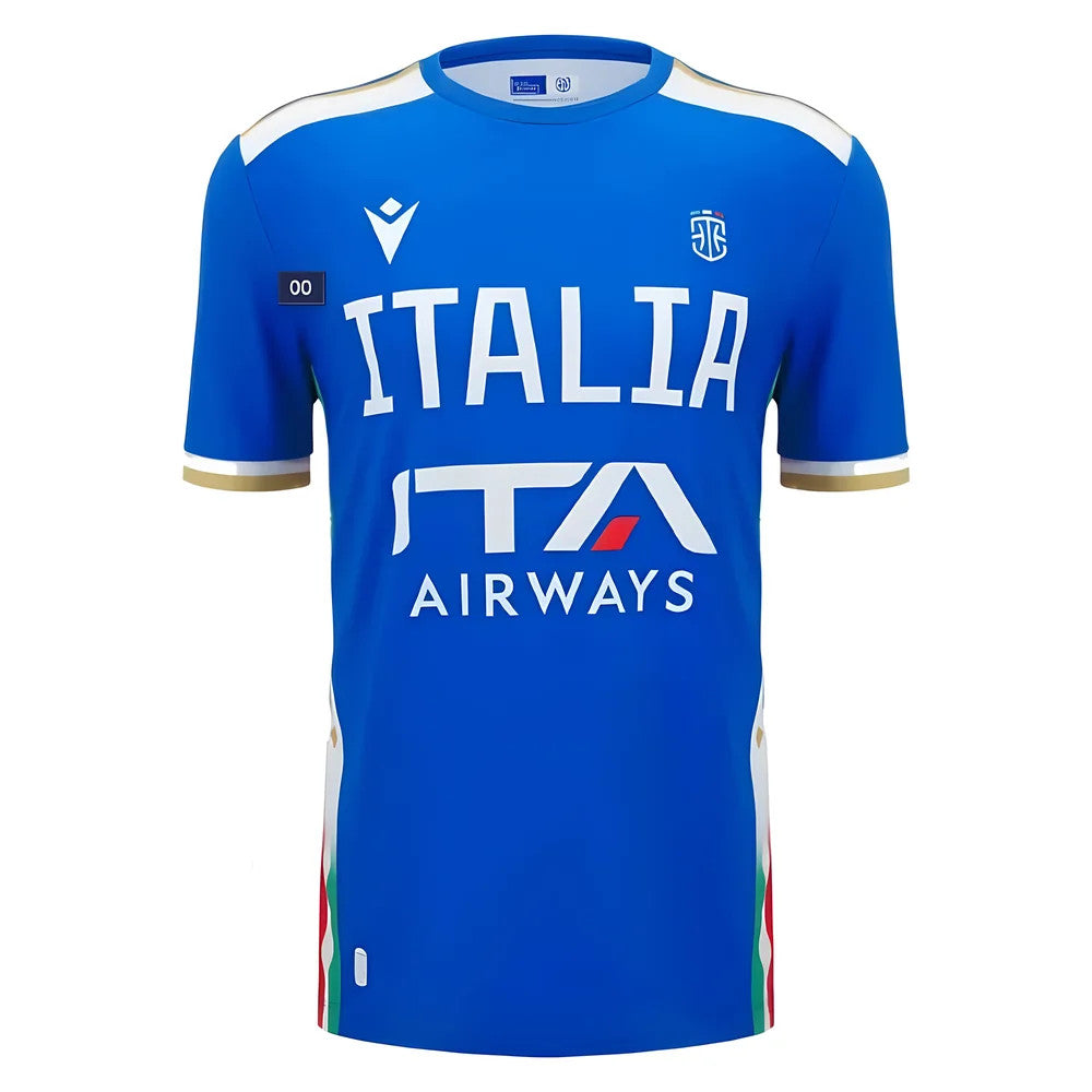2025-2026 Italy FIP Basketball Training Shirt (Blue)_3