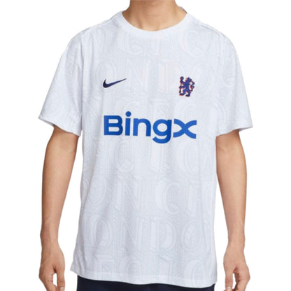 2025-2026 Chelsea Academy Pro Pre-Match Football Top (White)_3