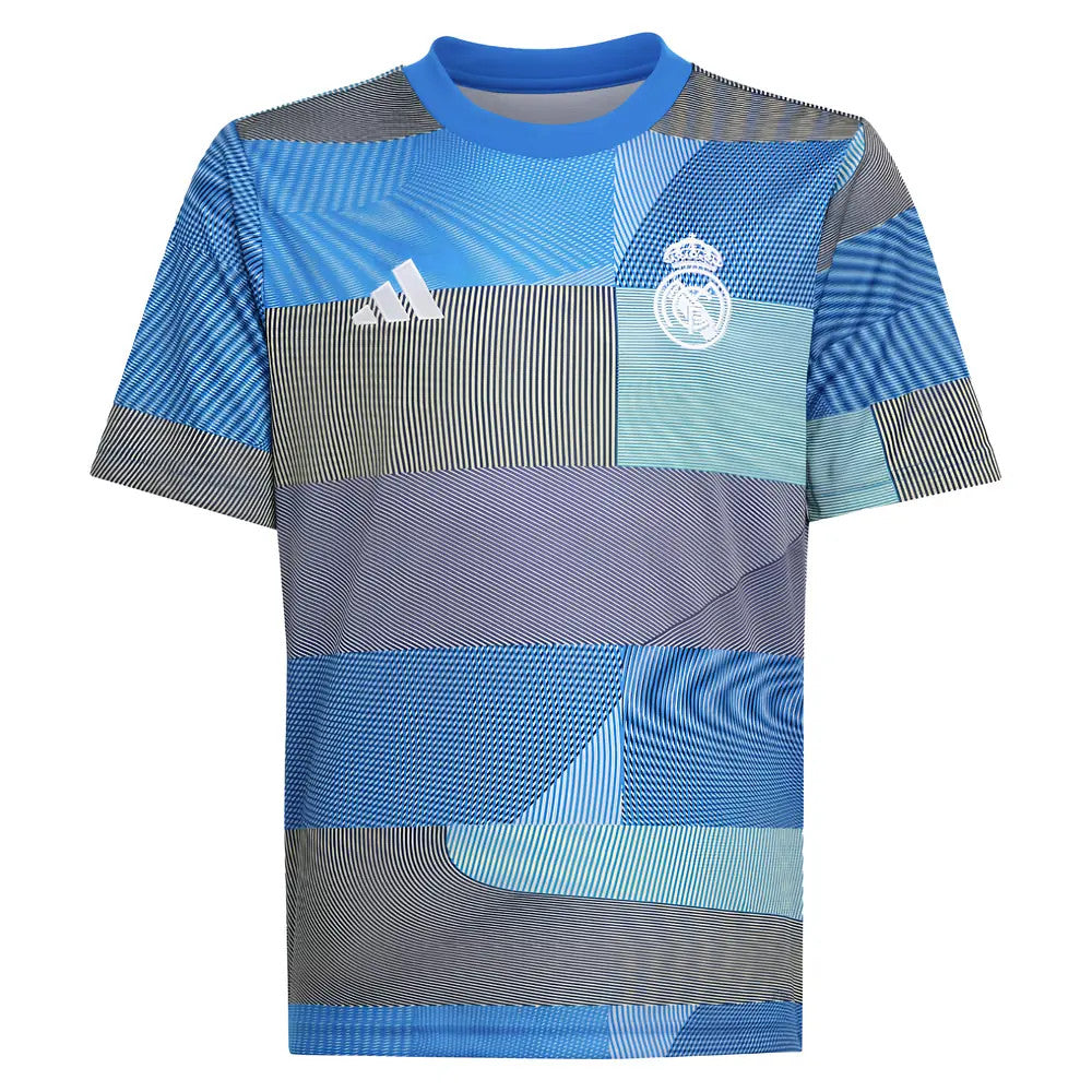 2025-2026 Real Madrid Pre-Match Shirt (Blue) - Kids_1
