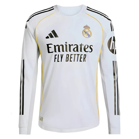 2025-2026 Real Madrid Authentic Long Sleeve Home Shirt_2