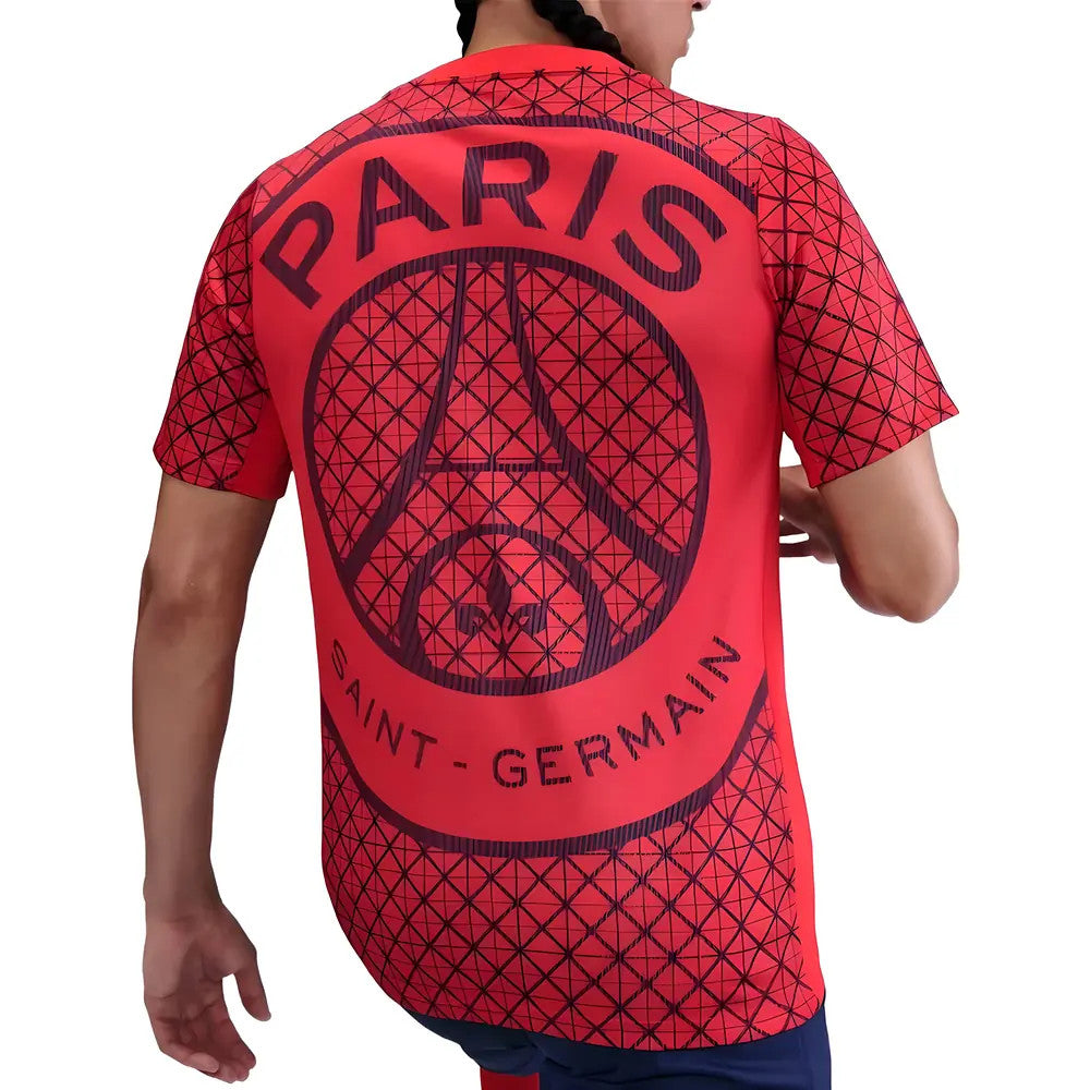 2025-2026 PSG Academy Pro Away Pre Match Shirt (Red)_2
