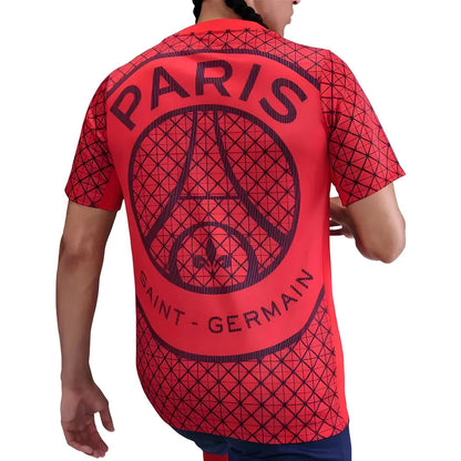 2025-2026 PSG Academy Pro Away Pre Match Shirt (Red)_2